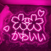 "Kawaii" Cherry Blossom Neon Sign