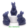 1.5" Elf Rabbit Natural Crystal Amethyst Quartz Agate Bunny Animal Craft Figurines Stone Carving Healing Reiki Home Decor Gift