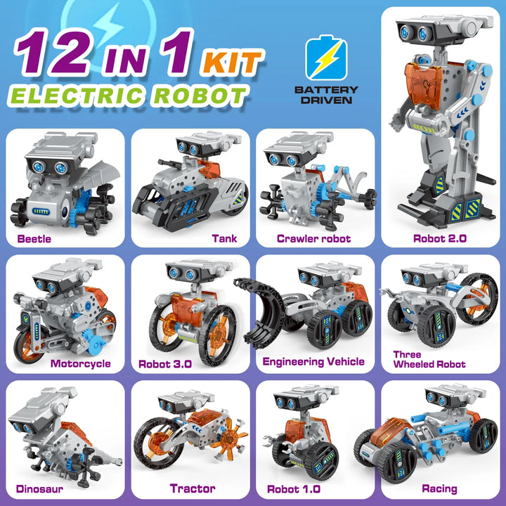 12 in 1 Science Experiment Solar Robot Toy