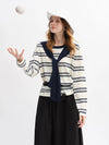 Cocoa Yacht Club Shawl & Striped Sweater
