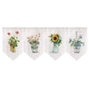 Cocoa Yacht Club Short Curtain Kitchen Triangle Flag Printed Half-Curtain