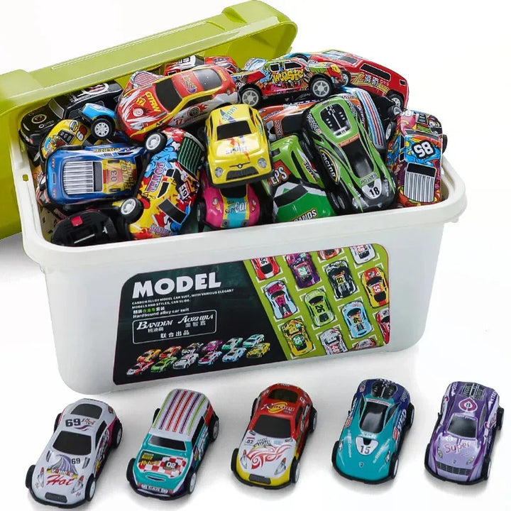 30PCS 50PCS Mini Alloy Car Model Set with Storage Box