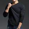 Men's Long Sleeves Muscle V Neck Slim T-Shirt