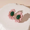 Cocoa Yacht Club Ellipse Vintage Flower Earrings