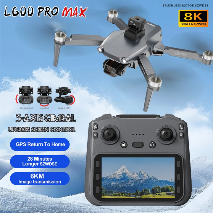 L600 PRO MAX GPS Drone 8K Professional HD Camera