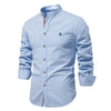 Cocoa Yacht Club Cotton Social Shirt Men Solid Color Long Sleeve High Quality Brand Shirt for Men Spring Stand Casual Men