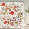 Cocoa Yacht Club Flowers Butterfly Pattern Shower Curtains
