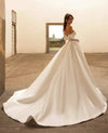 Cocoa Yacht Club Elegant Ivory Satin Wedding Dress