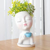 Cocoa Yacht Club Girl Face Drinking Coffee Flower Pot