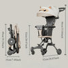 One Click Folding Baby Stroller with Rotatable Seat Canopy