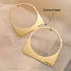 Cocoa Yacht Club Large Hoop Earrings with Custom Name