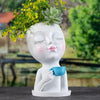 Cocoa Yacht Club Girl Face Drinking Coffee Flower Pot
