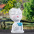 Cocoa Yacht Club Girl Face Drinking Coffee Flower Pot