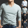Men's Long Sleeves Muscle V Neck Slim T-Shirt