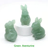 1.5" Elf Rabbit Natural Crystal Amethyst Quartz Agate Bunny Animal Craft Figurines Stone Carving Healing Reiki Home Decor Gift