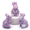 1.5" Elf Rabbit Natural Crystal Amethyst Quartz Agate Bunny Animal Craft Figurines Stone Carving Healing Reiki Home Decor Gift