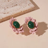 Cocoa Yacht Club Ellipse Vintage Flower Earrings