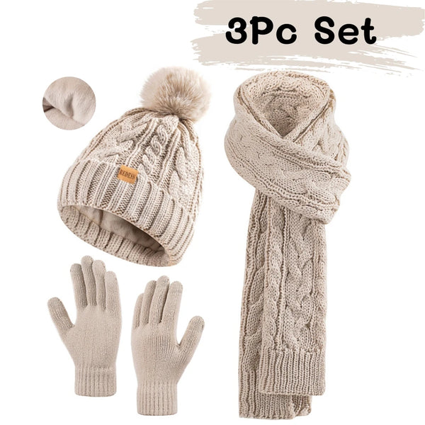 Cocoa Yacht Club Pom Pom Hat, Scarf and Glove Set