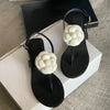 Cocoa Yacht Club Camellia Leather Flip-Toe Roman Sandals
