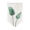 Cocoa Yacht Club Triangle Flag Kitchen Plant Pattern Short Curtain