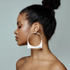Cocoa Yacht Club Large Hoop Earrings with Custom Name
