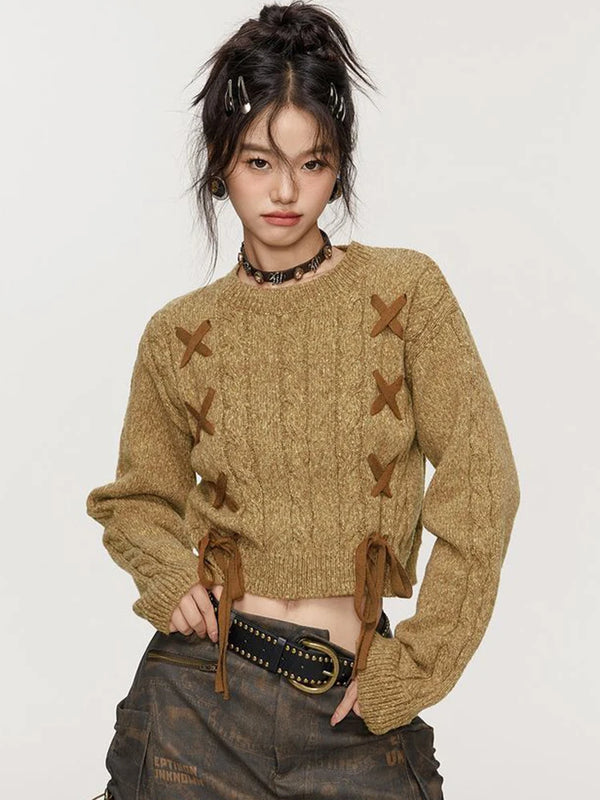 Cocoa Yacht Club Cropped Retro Sweater