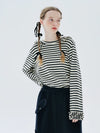 Cocoa Yacht Club Stripe Ruffle Sleeve Top