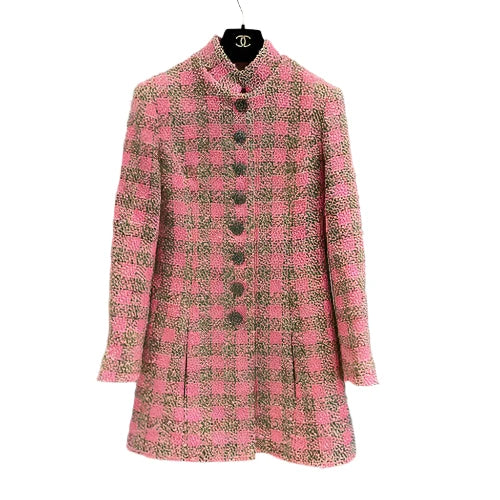 Pink Plaid Tweed Jacket