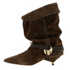 Cocoa Yacht Club Leather Buckle Chain Ankle Boots