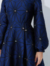 Cocoa Yacht Club Geometric Jacquard Dress