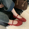 Cocoa Yacht Club Velvet Mary Jane Ballet Shoes
