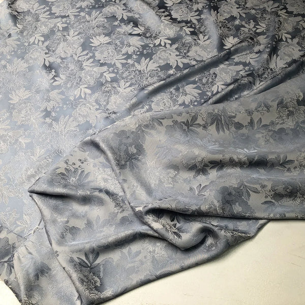 Cocoa Yacht Club Two-Tone Embossed Peony Pattern Jacquard Fabric