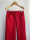 2024 Corduroy Wide-legged Trousers Women Loose Casual Red Pants