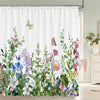 Cocoa Yacht Club Flowers Butterfly Pattern Shower Curtains