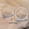 Cocoa Yacht Club Large Hoop Earrings with Custom Name
