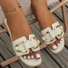 Cocoa Yacht Club Metal Decor Flat Sandals