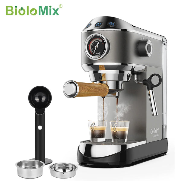 BioloMix 20 Bar Semi Automatic Powder Coffee Machine
