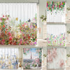 Cocoa Yacht Club Flowers Butterfly Pattern Shower Curtains