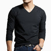 Men's Long Sleeves Muscle V Neck Slim T-Shirt