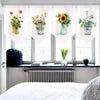 Cocoa Yacht Club Short Curtain Kitchen Triangle Flag Printed Half-Curtain