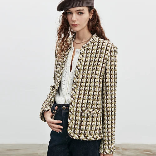 Plaid Tweed Jacket