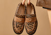 Cocoa Yacht Club Leopard Leather Penny Loafers
