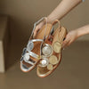 Cocoa Yacht Club Leather Flat Heel Sandals