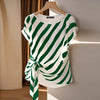 Cocoa Yacht Club Striped Printed Top