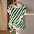 Cocoa Yacht Club Striped Printed Top
