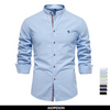 Cocoa Yacht Club Cotton Social Shirt Men Solid Color Long Sleeve High Quality Brand Shirt for Men Spring Stand Casual Men