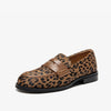 Cocoa Yacht Club Leopard Leather Penny Loafers