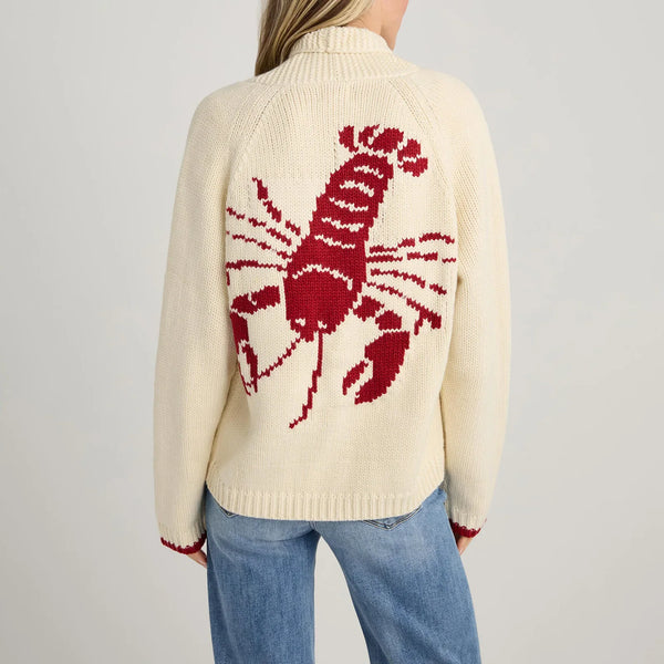 Cocoa Yacht Club Lobster Knit Cardigan Sweater