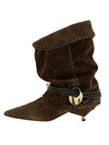 Cocoa Yacht Club Leather Buckle Chain Ankle Boots