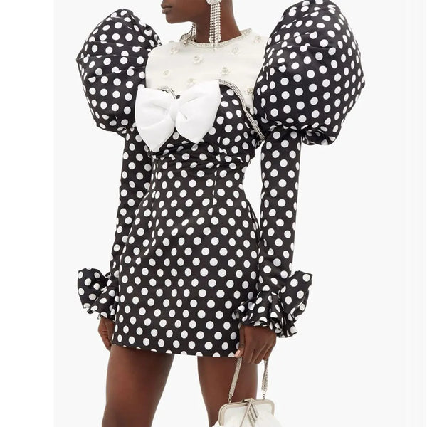 Cocoa Yacht Club Couture Polka Dot Short Dress